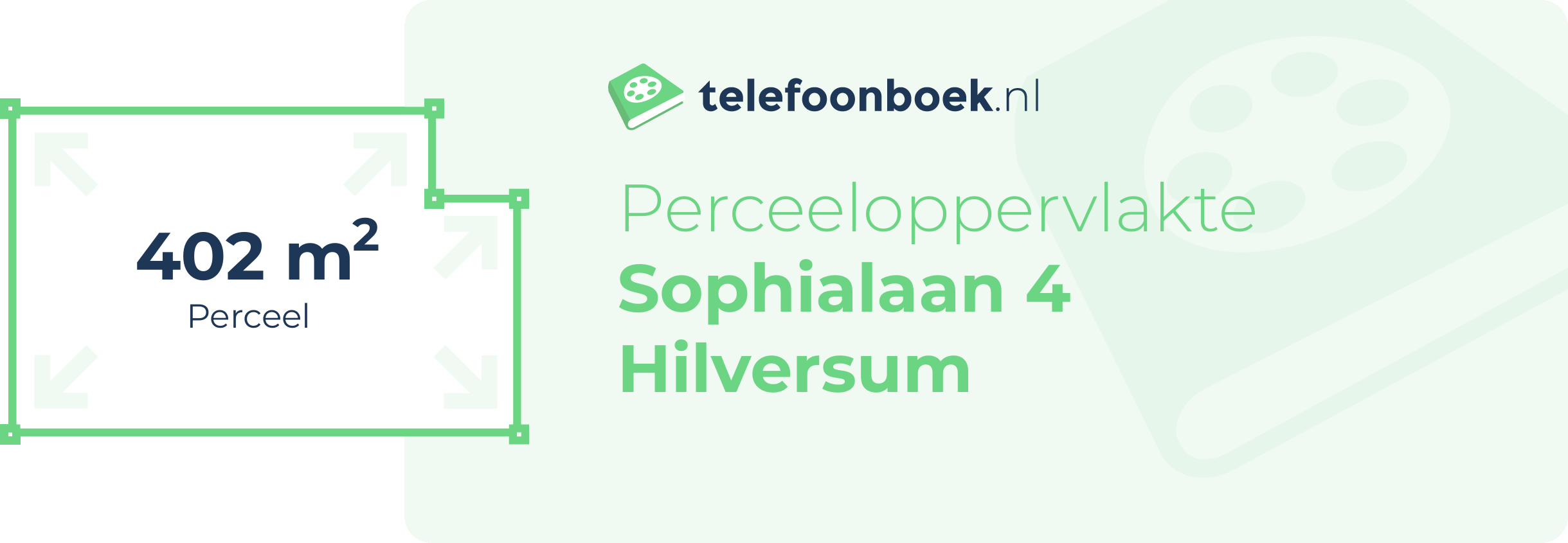 Perceeloppervlakte Sophialaan 4 Hilversum