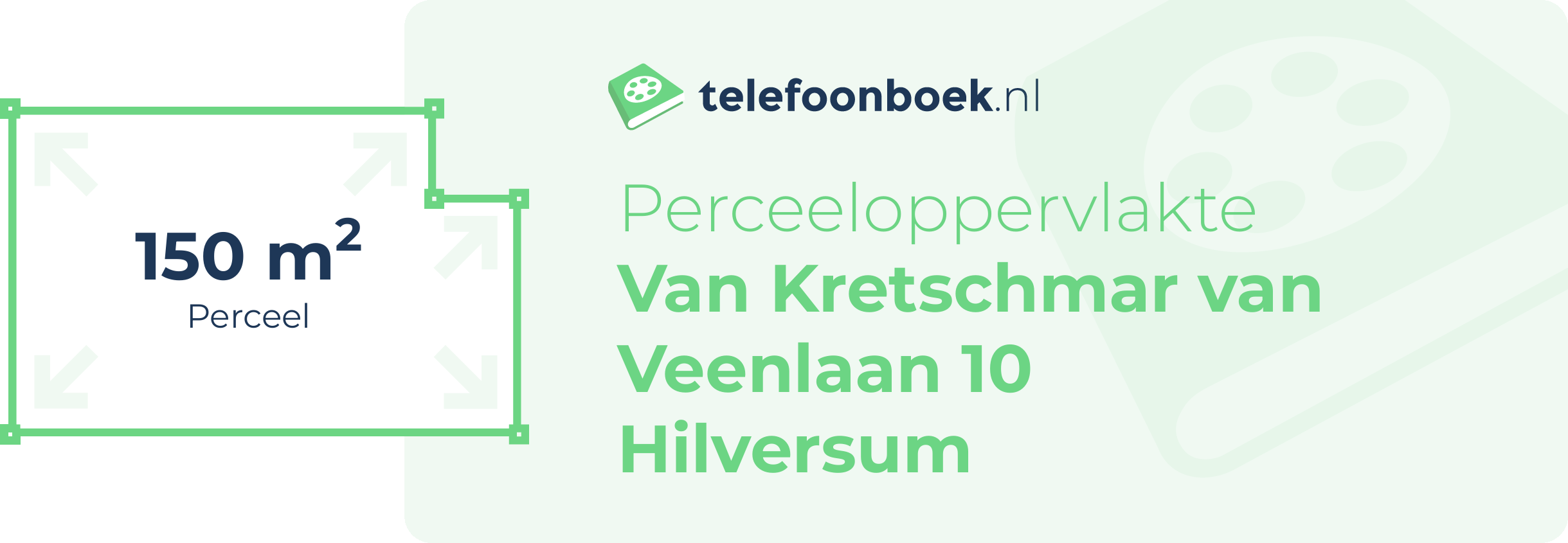 Perceeloppervlakte Van Kretschmar Van Veenlaan 10 Hilversum