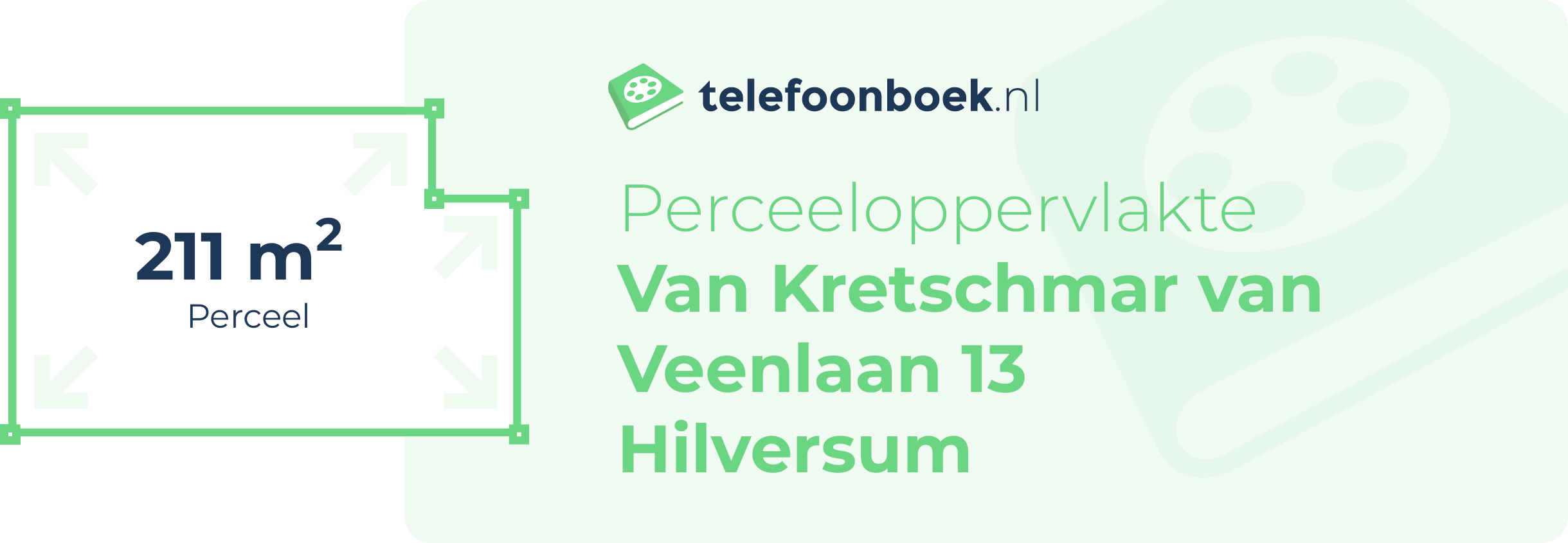 Perceeloppervlakte Van Kretschmar Van Veenlaan 13 Hilversum