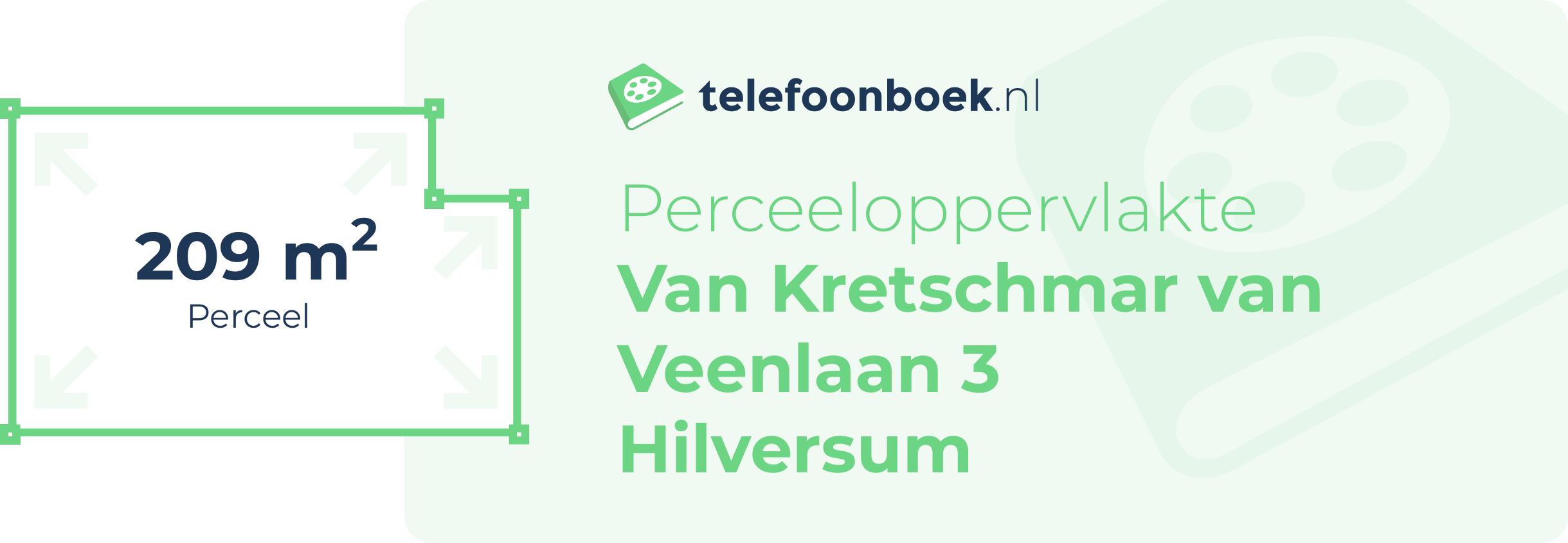 Perceeloppervlakte Van Kretschmar Van Veenlaan 3 Hilversum