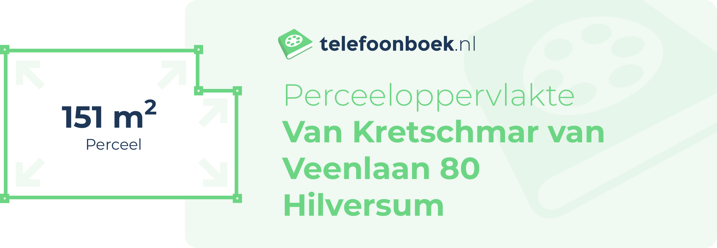 Perceeloppervlakte Van Kretschmar Van Veenlaan 80 Hilversum