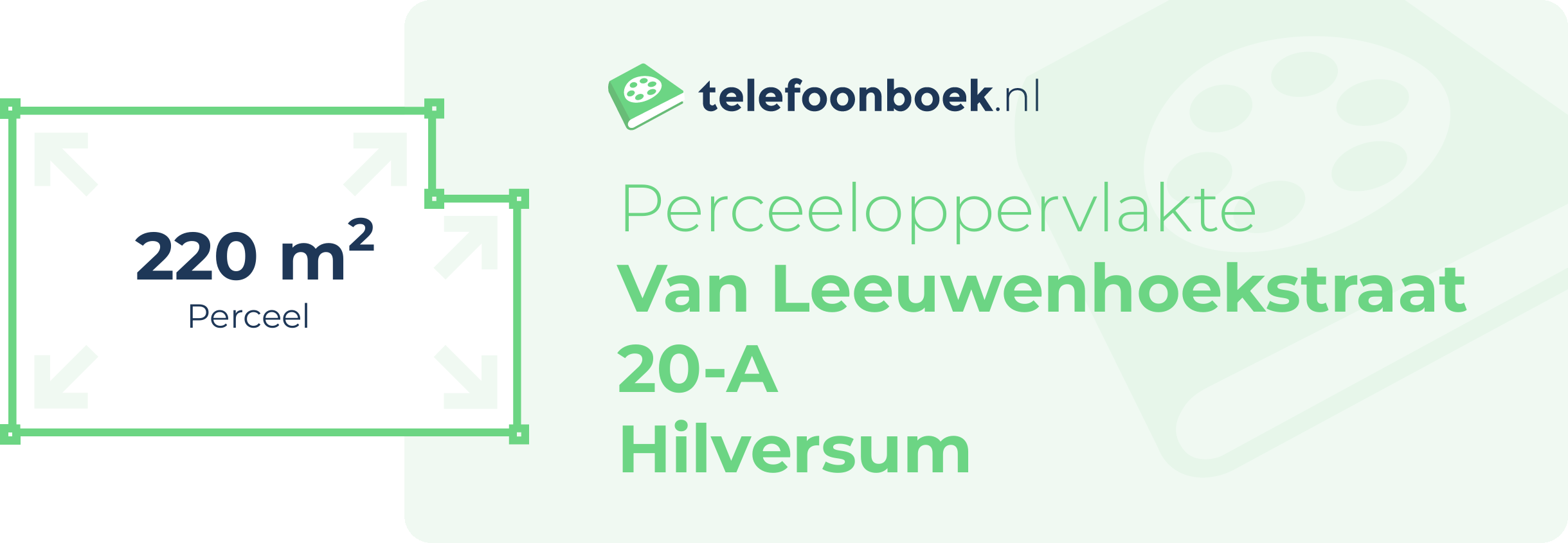 Perceeloppervlakte Van Leeuwenhoekstraat 20-A Hilversum