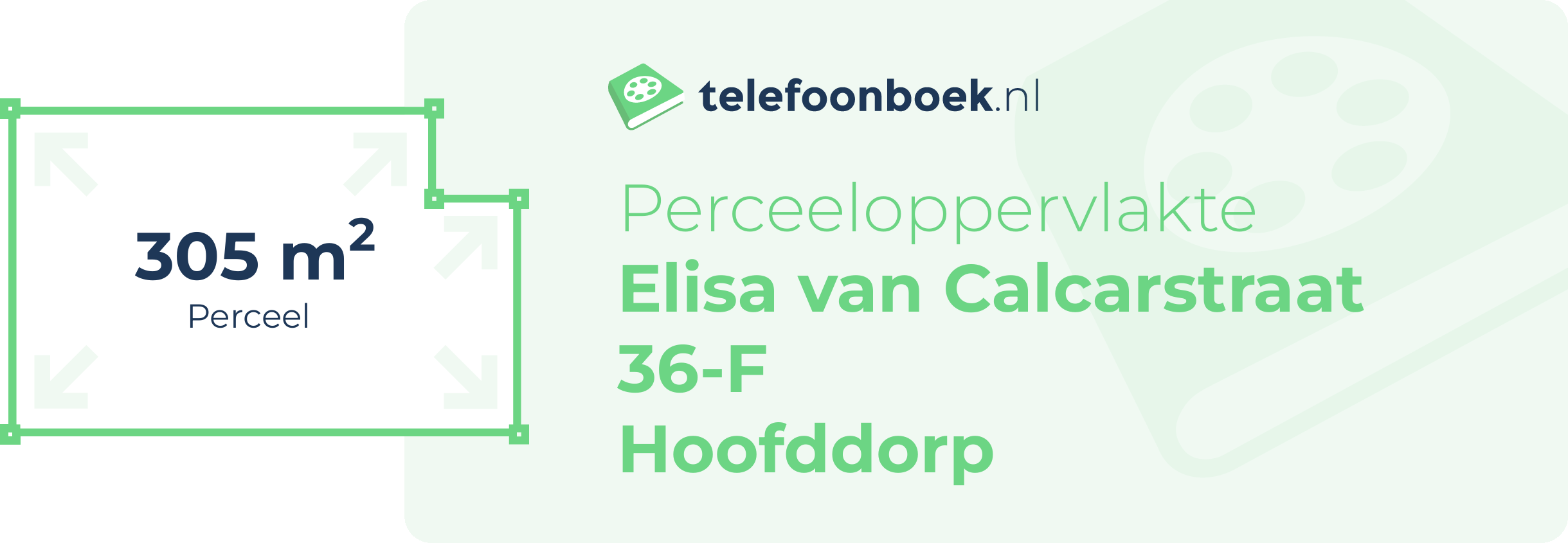 Perceeloppervlakte Elisa Van Calcarstraat 36-F Hoofddorp