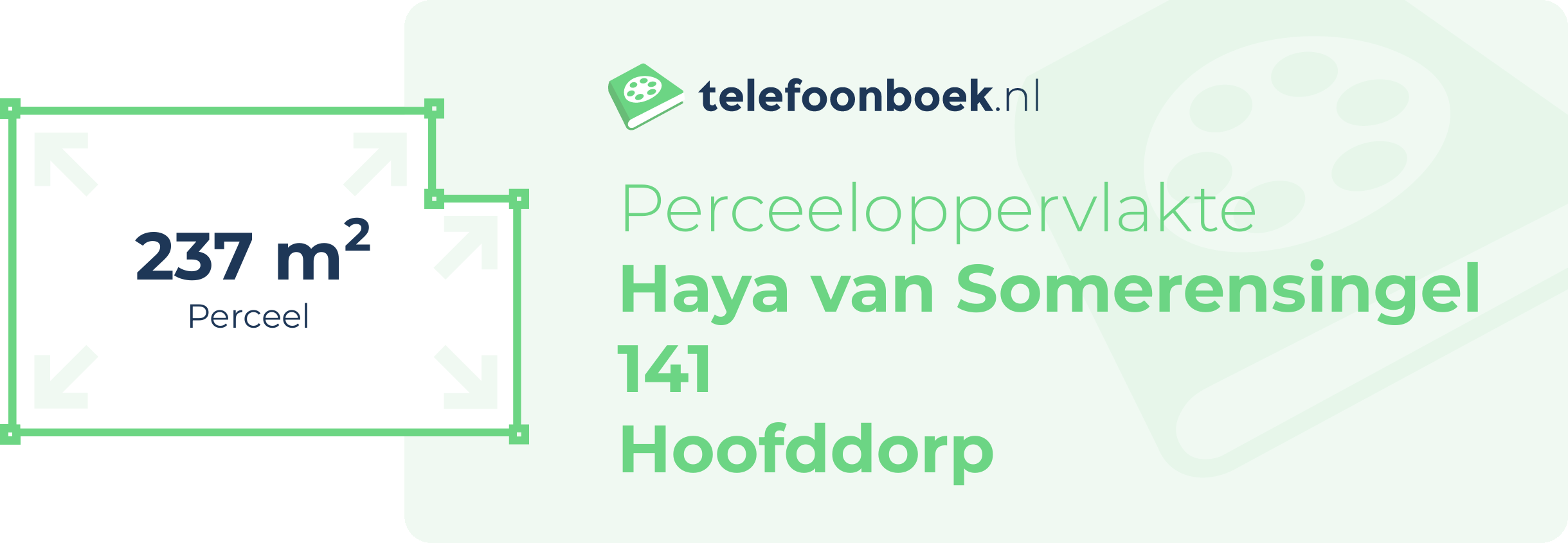Perceeloppervlakte Haya Van Somerensingel 141 Hoofddorp