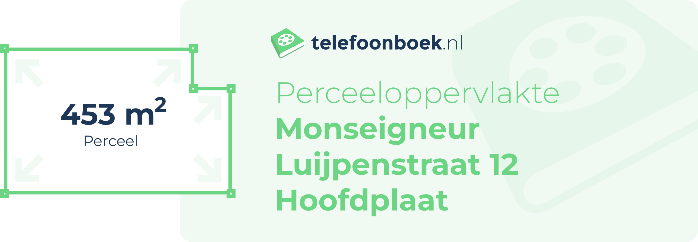 Perceeloppervlakte Monseigneur Luijpenstraat 12 Hoofdplaat