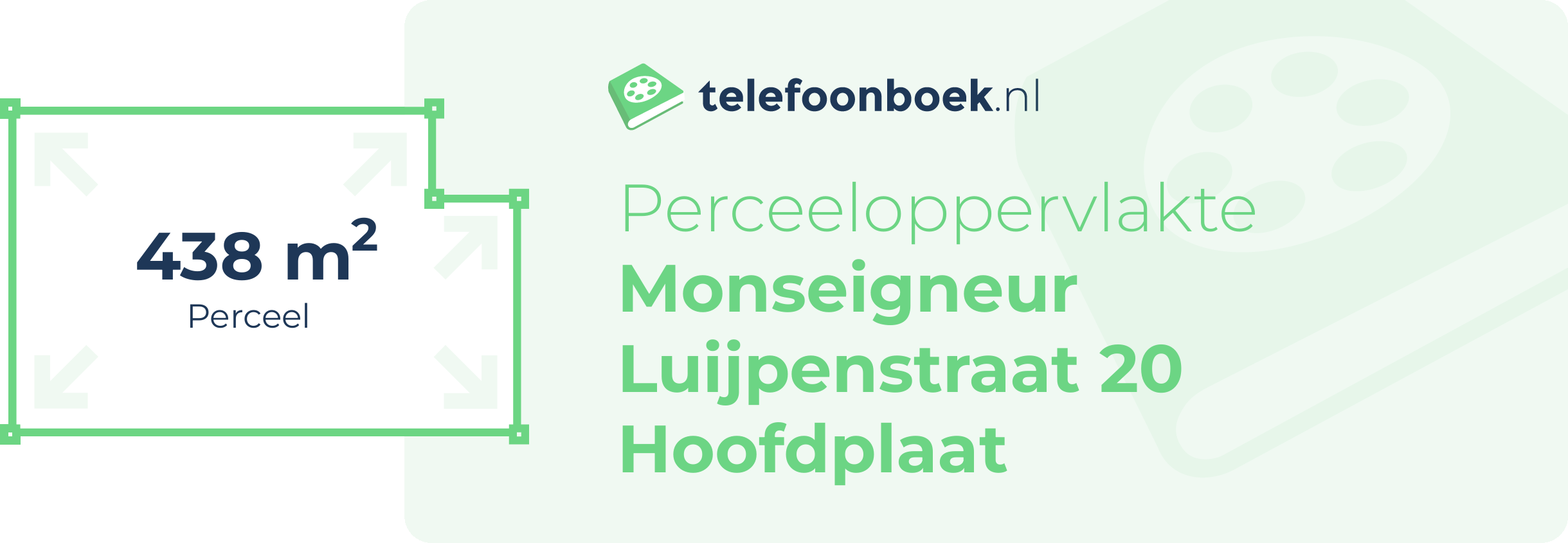 Perceeloppervlakte Monseigneur Luijpenstraat 20 Hoofdplaat