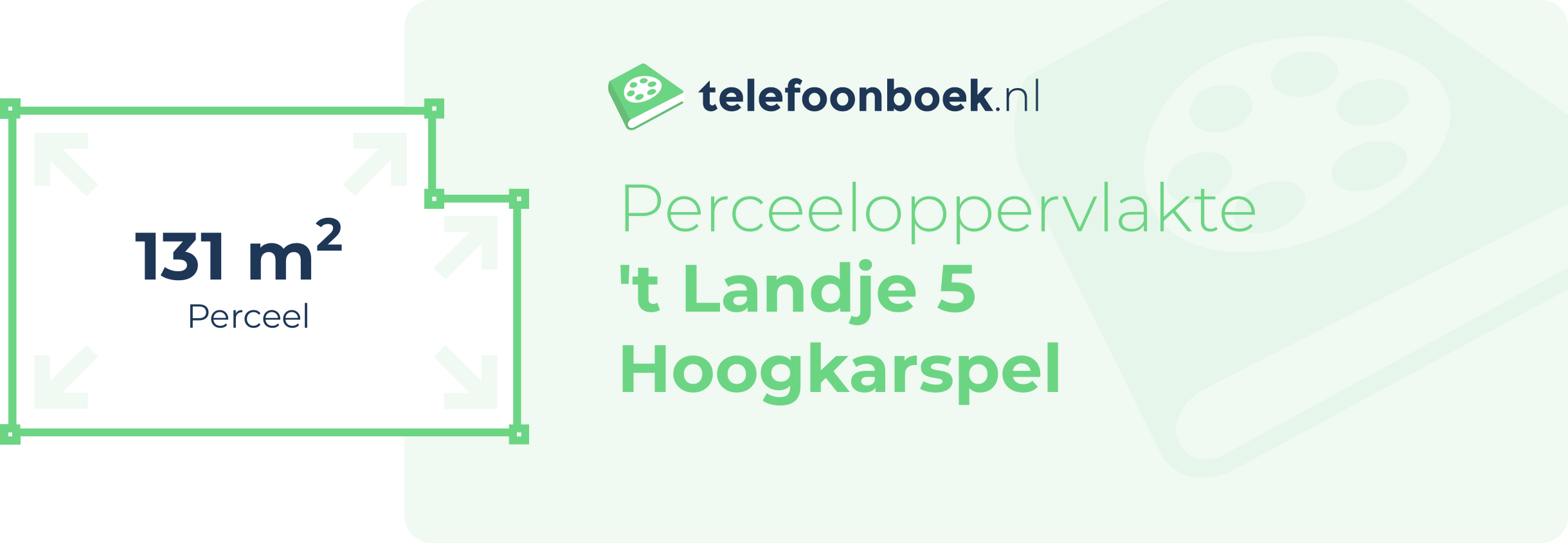 Perceeloppervlakte 't Landje 5 Hoogkarspel