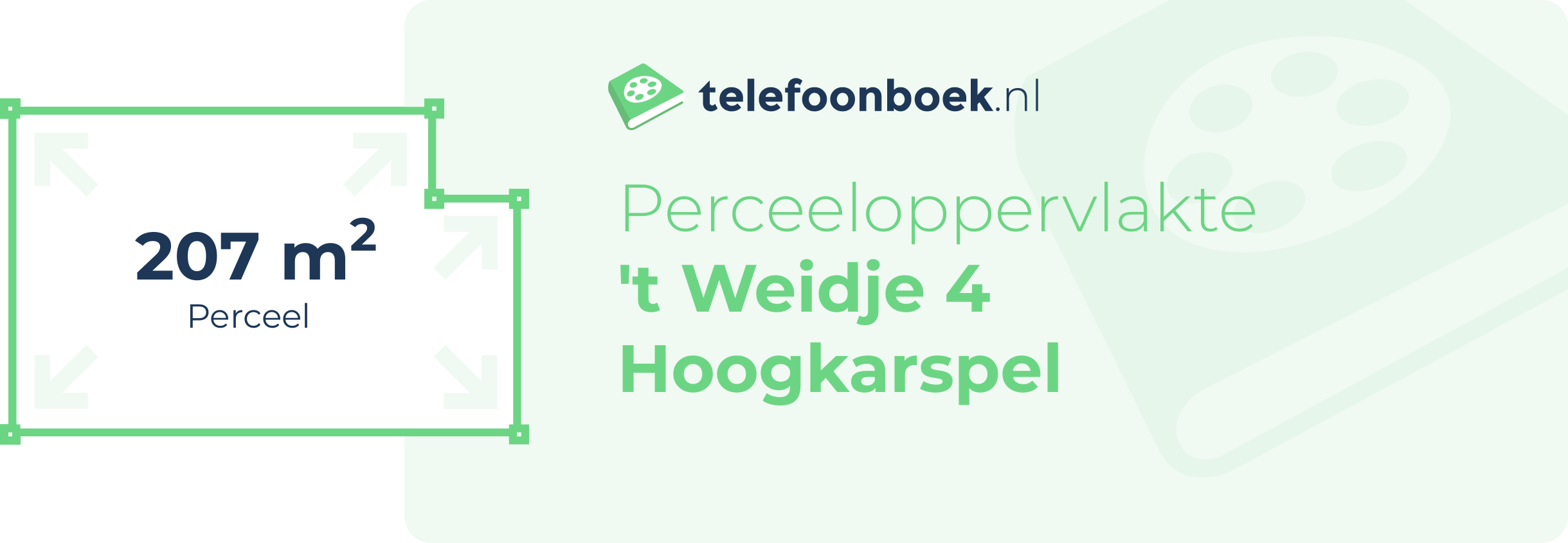 Perceeloppervlakte 't Weidje 4 Hoogkarspel