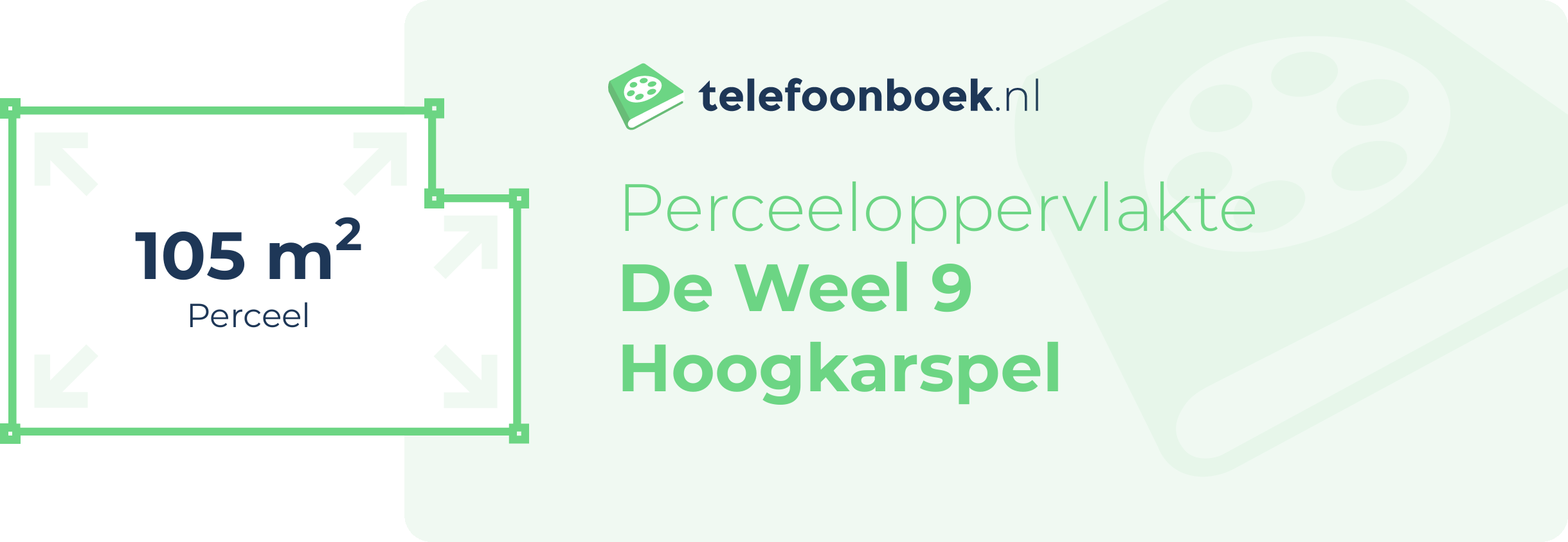 Perceeloppervlakte De Weel 9 Hoogkarspel