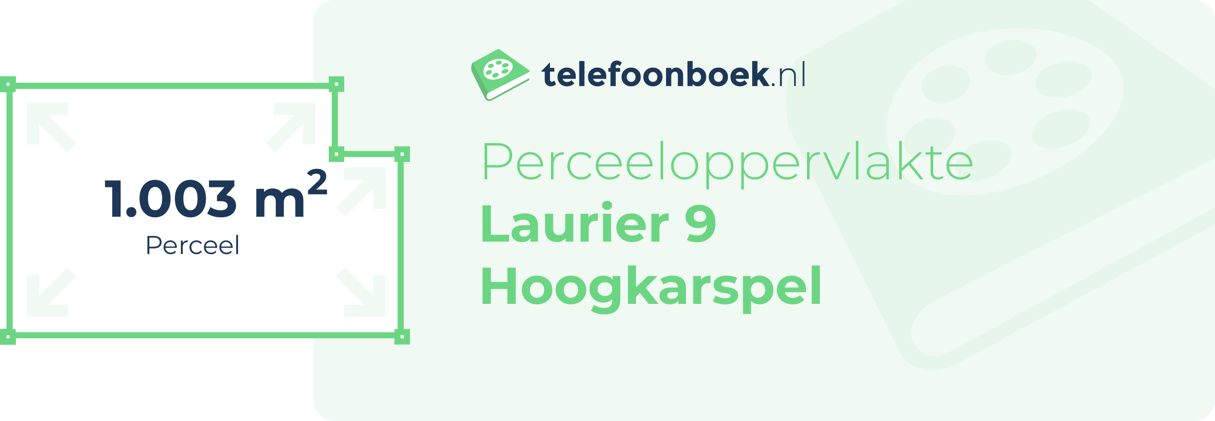 Perceeloppervlakte Laurier 9 Hoogkarspel