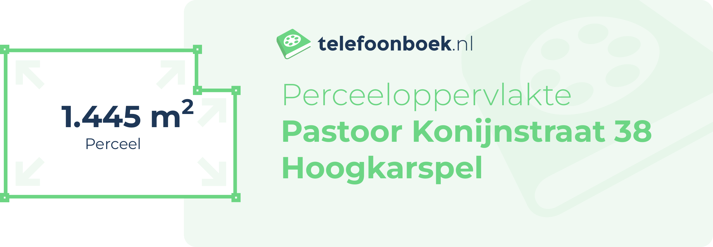 Perceeloppervlakte Pastoor Konijnstraat 38 Hoogkarspel