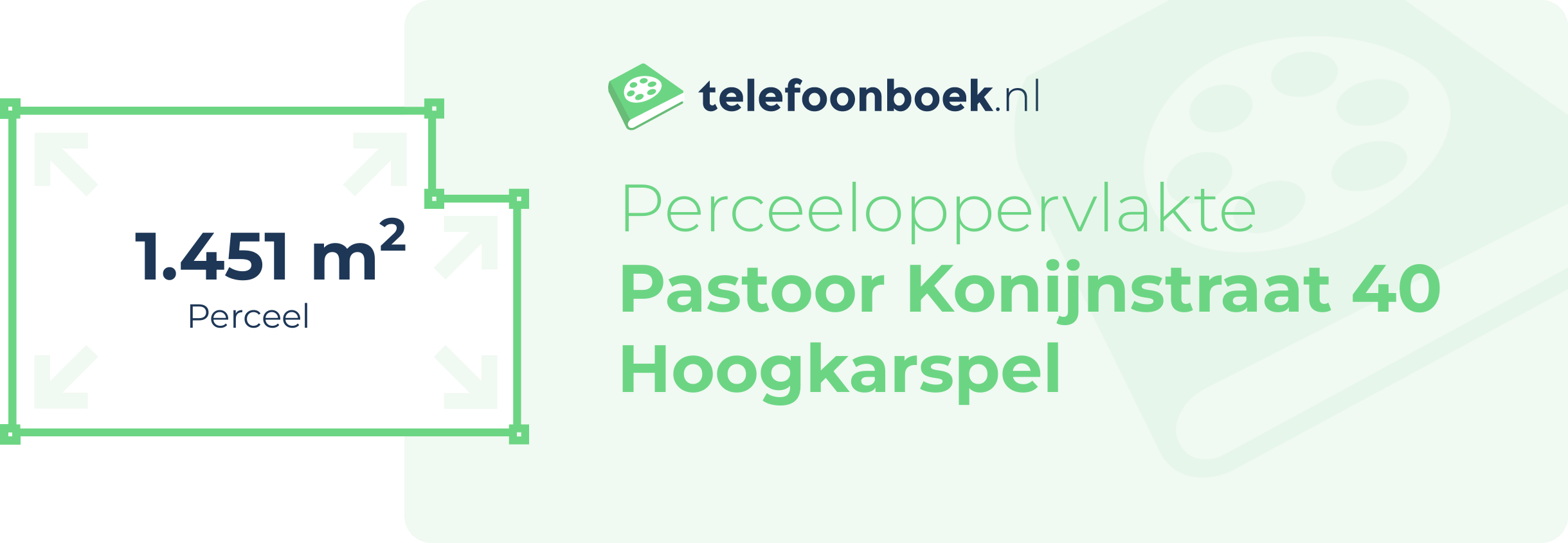 Perceeloppervlakte Pastoor Konijnstraat 40 Hoogkarspel