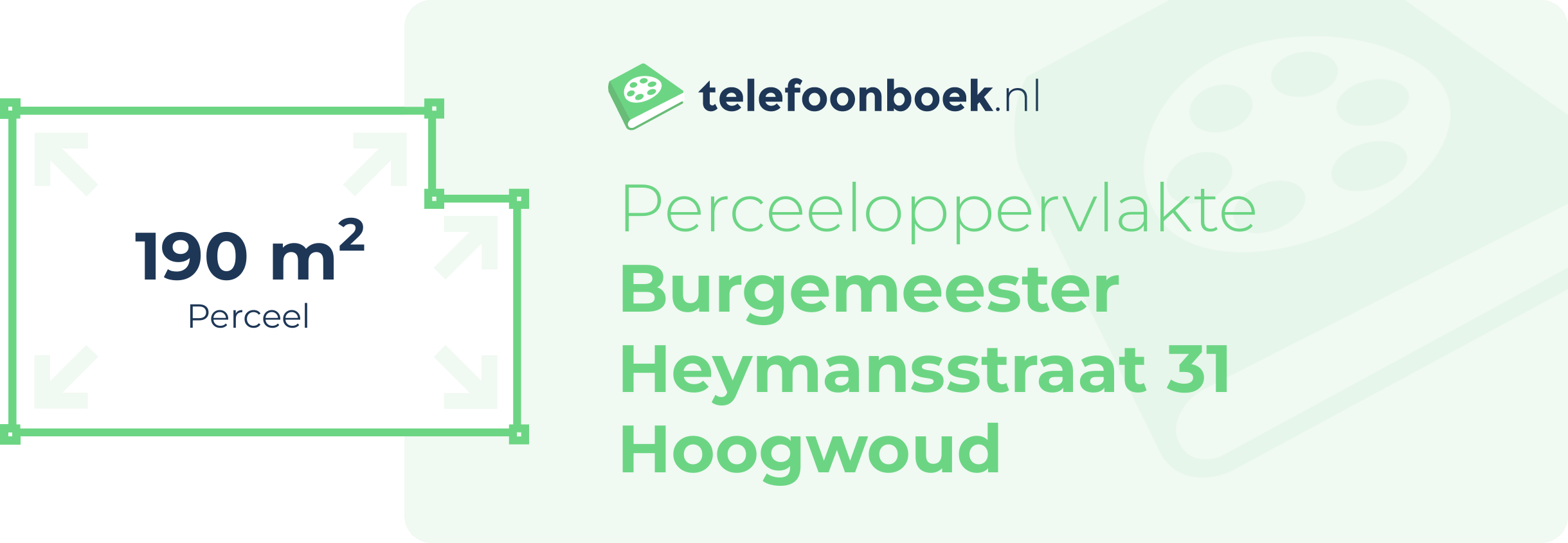 Perceeloppervlakte Burgemeester Heymansstraat 31 Hoogwoud