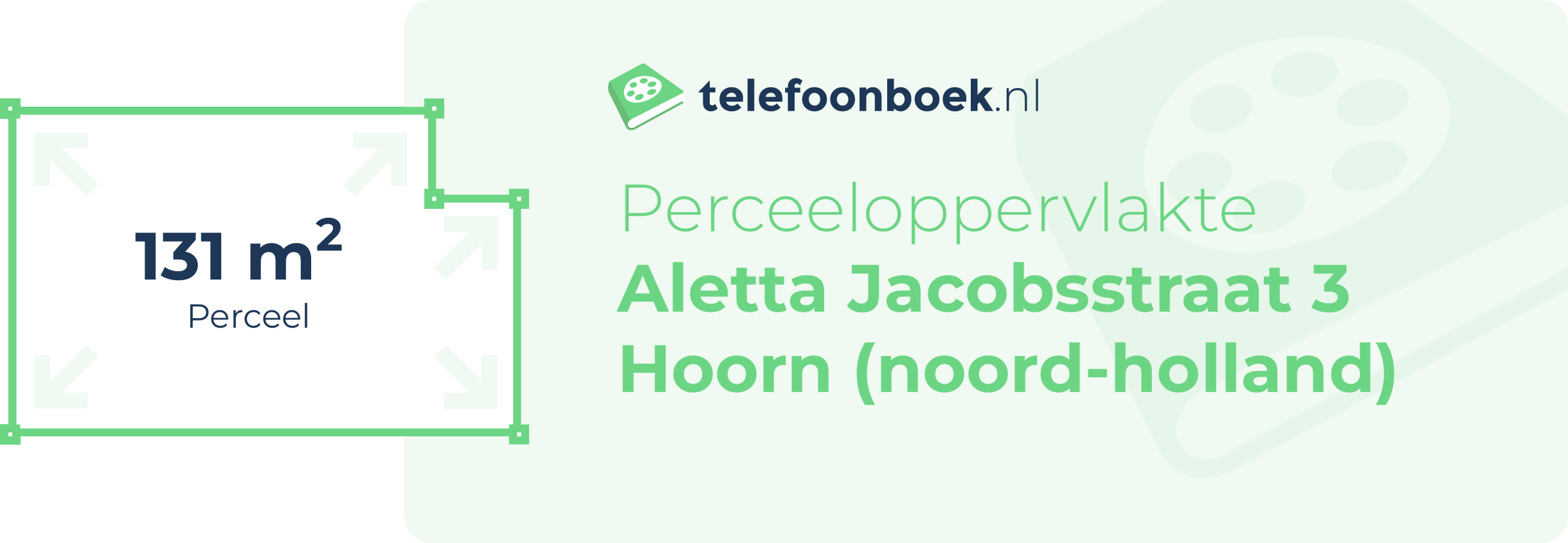 Perceeloppervlakte Aletta Jacobsstraat 3 Hoorn (Noord-Holland)