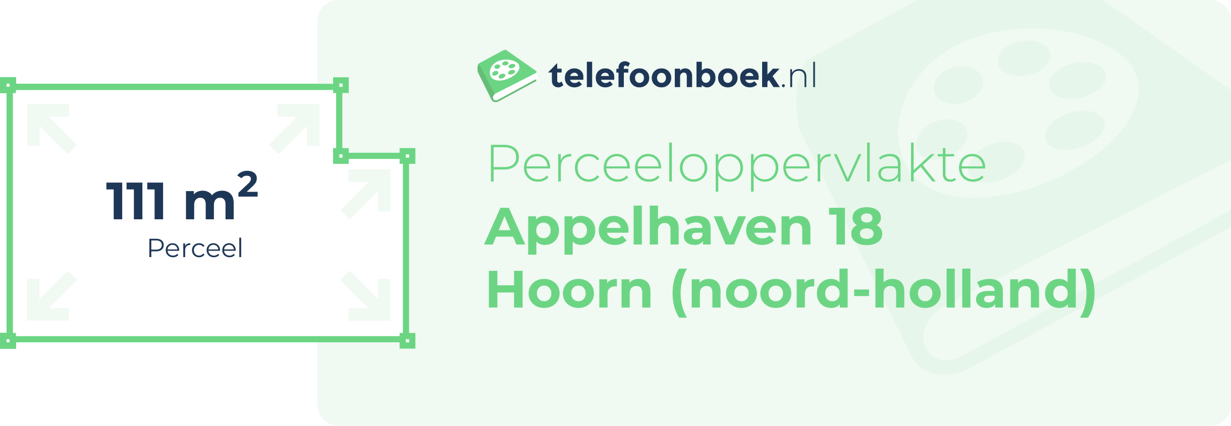 Perceeloppervlakte Appelhaven 18 Hoorn (Noord-Holland)