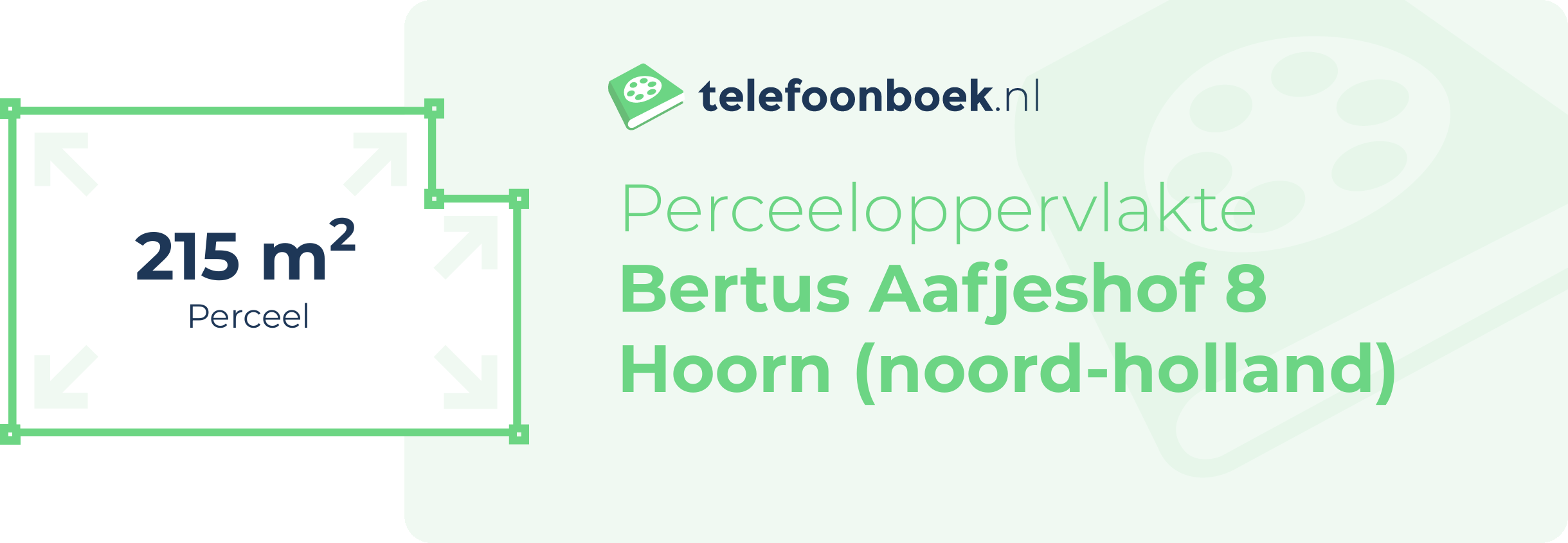 Perceeloppervlakte Bertus Aafjeshof 8 Hoorn (Noord-Holland)