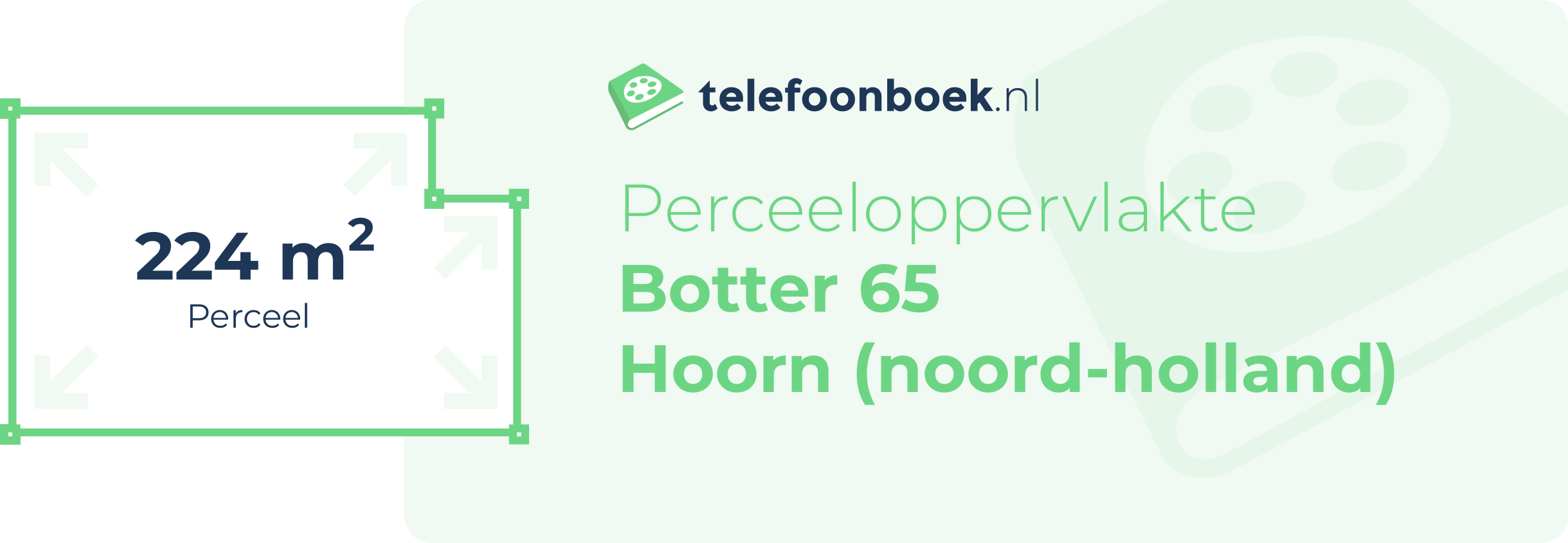 Perceeloppervlakte Botter 65 Hoorn (Noord-Holland)
