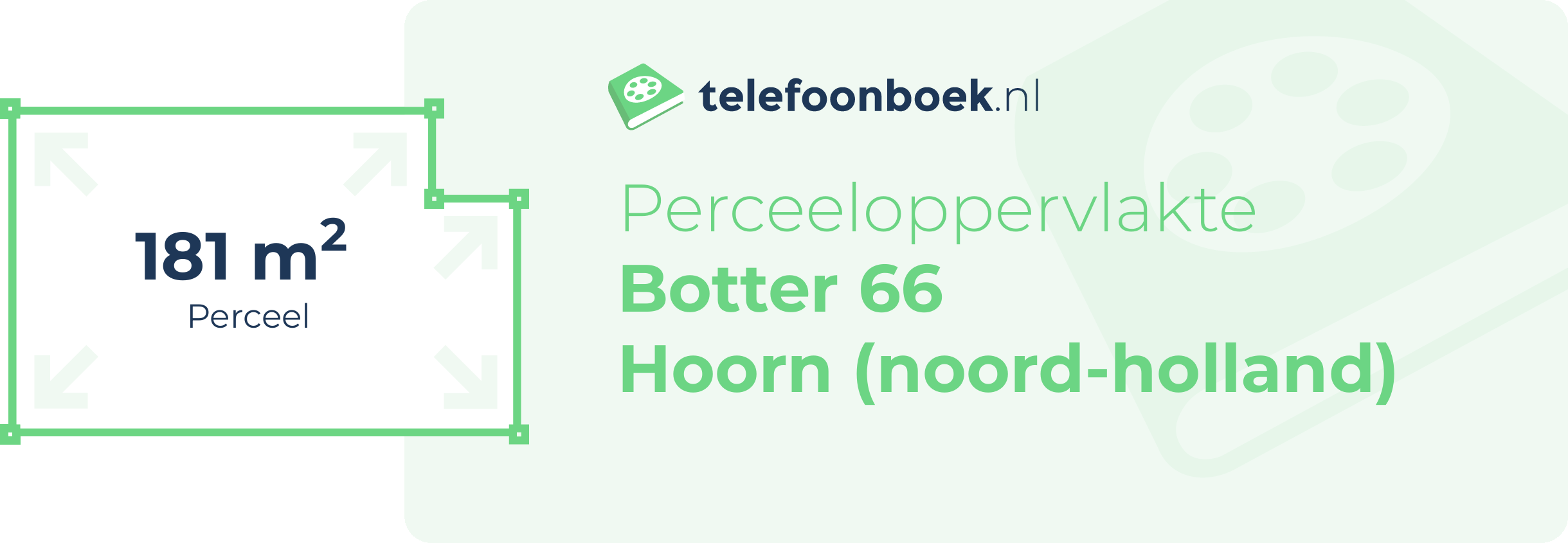 Perceeloppervlakte Botter 66 Hoorn (Noord-Holland)