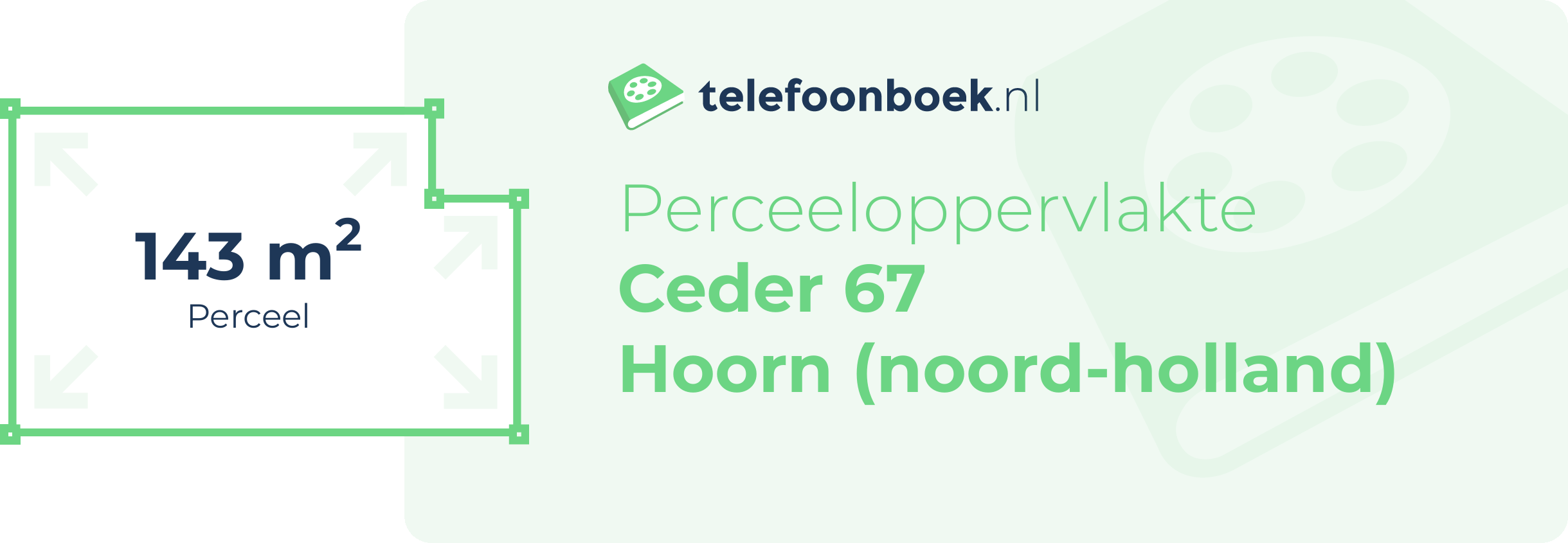 Perceeloppervlakte Ceder 67 Hoorn (Noord-Holland)