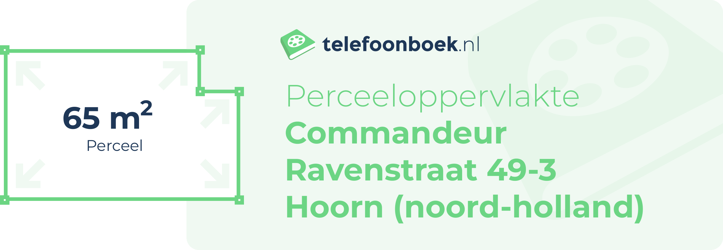 Perceeloppervlakte Commandeur Ravenstraat 49-3 Hoorn (Noord-Holland)