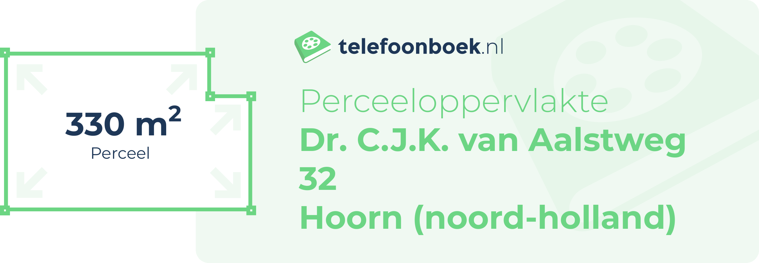 Perceeloppervlakte Dr. C.J.K. Van Aalstweg 32 Hoorn (Noord-Holland)