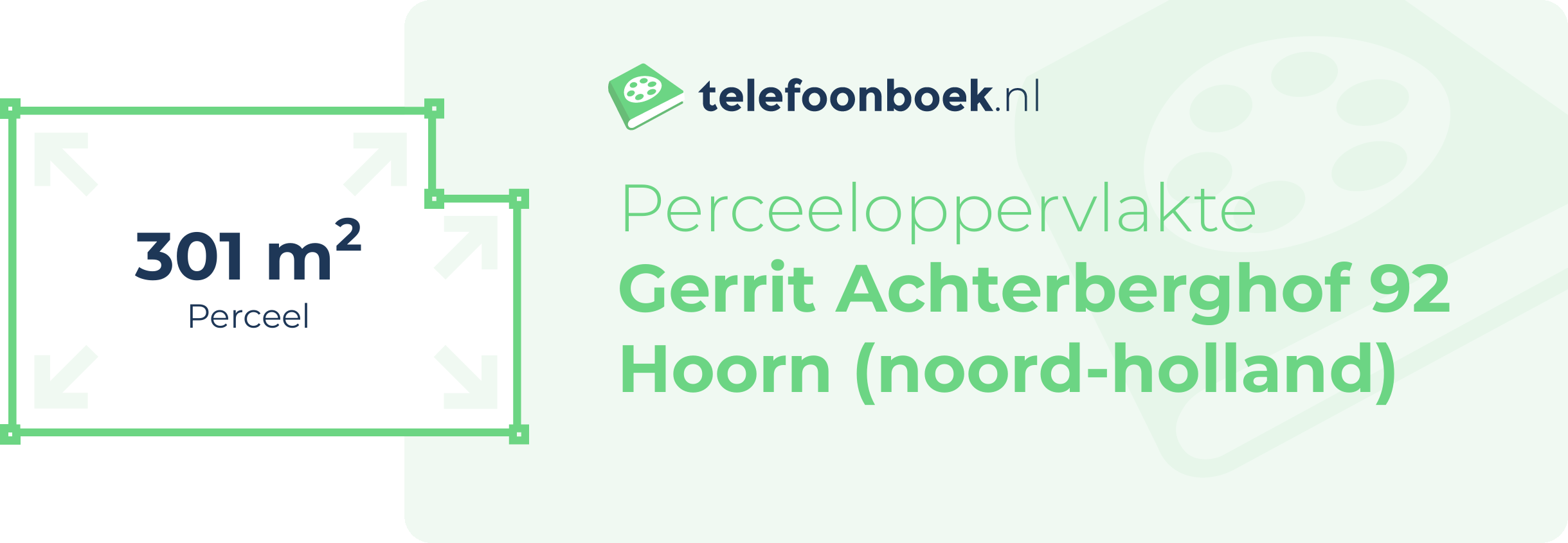 Perceeloppervlakte Gerrit Achterberghof 92 Hoorn (Noord-Holland)