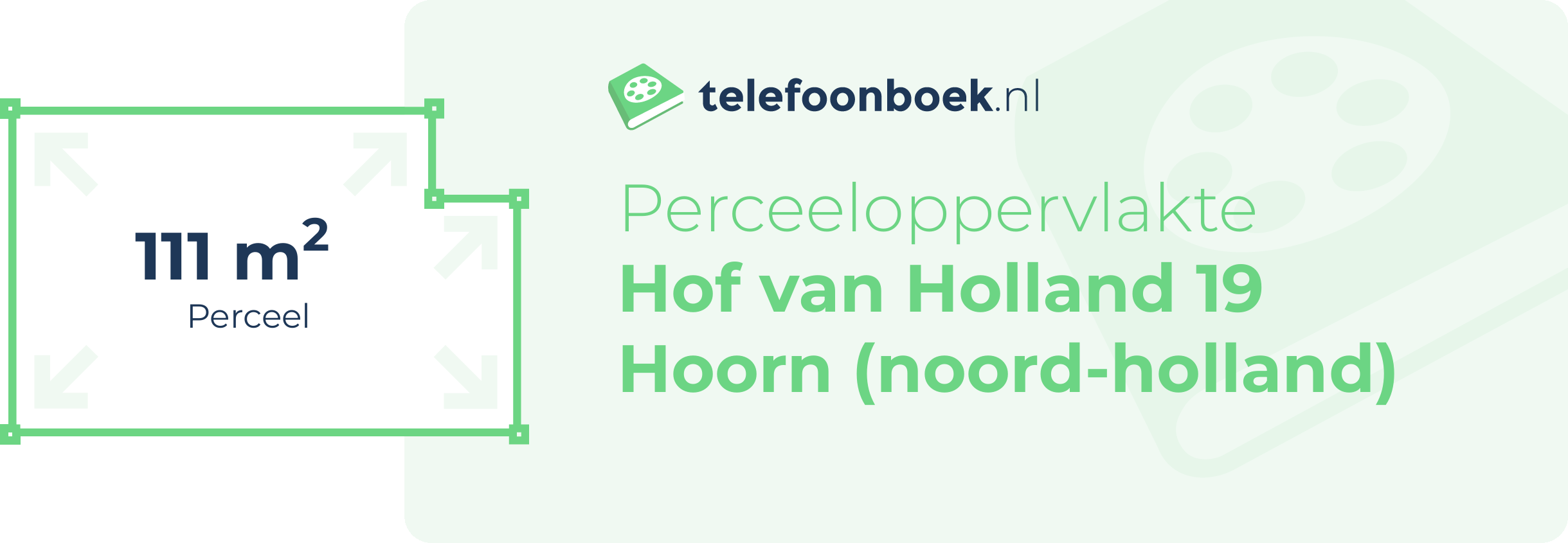 Perceeloppervlakte Hof Van Holland 19 Hoorn (Noord-Holland)