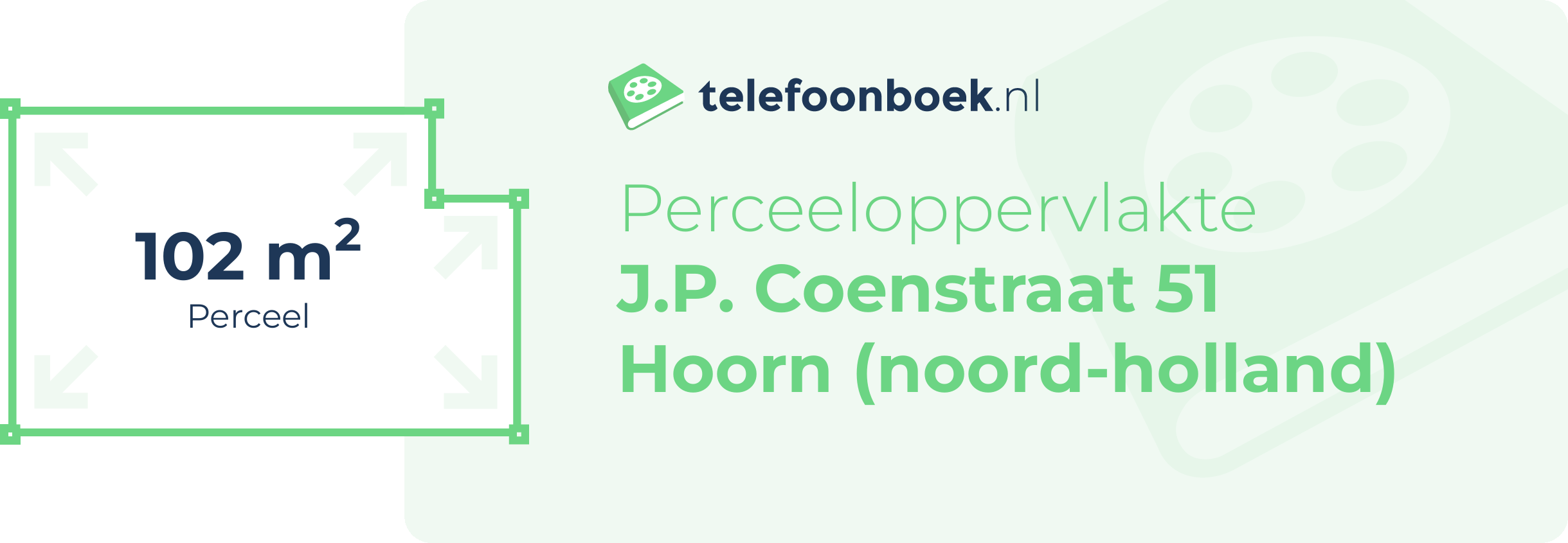 Perceeloppervlakte J.P. Coenstraat 51 Hoorn (Noord-Holland)