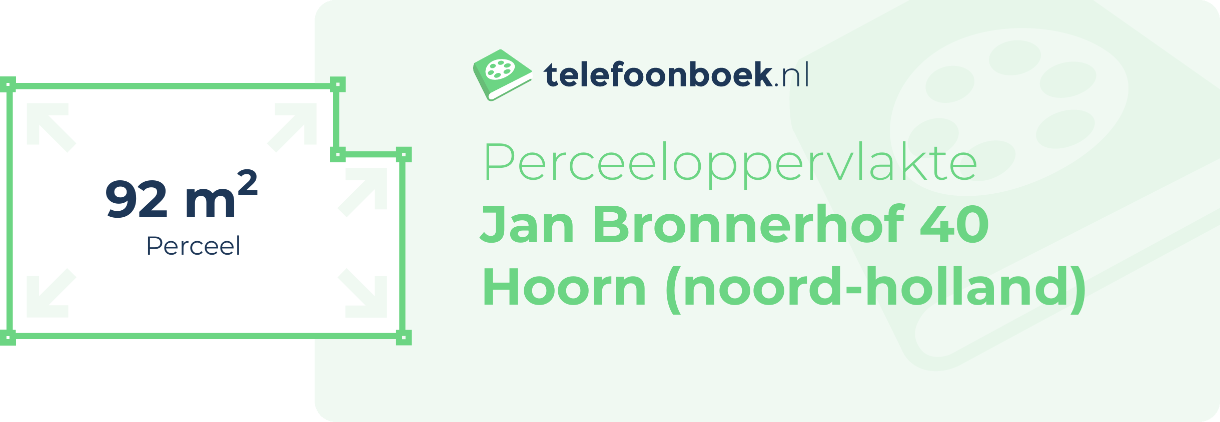 Perceeloppervlakte Jan Bronnerhof 40 Hoorn (Noord-Holland)