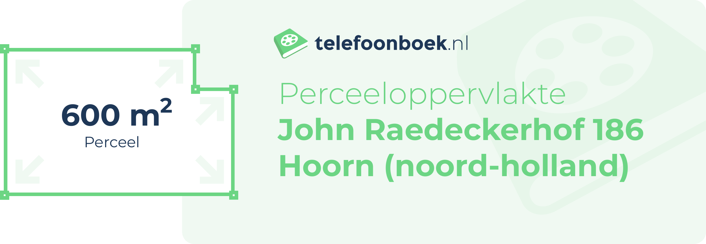 Perceeloppervlakte John Raedeckerhof 186 Hoorn (Noord-Holland)