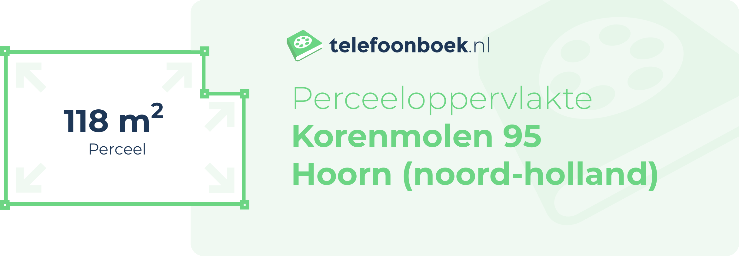 Perceeloppervlakte Korenmolen 95 Hoorn (Noord-Holland)