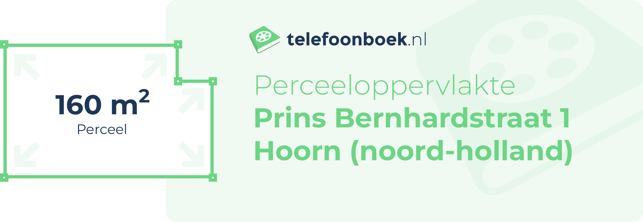 Perceeloppervlakte Prins Bernhardstraat 1 Hoorn (Noord-Holland)