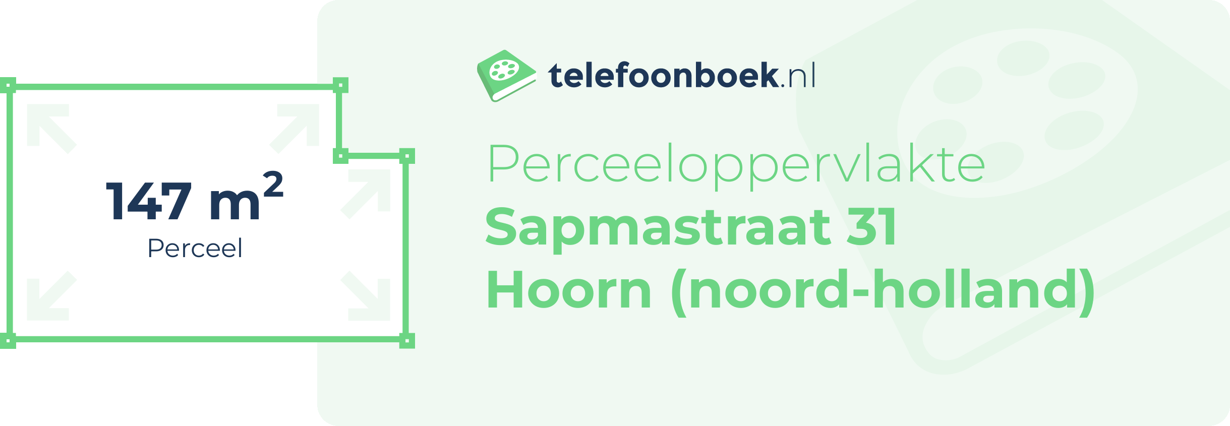 Perceeloppervlakte Sapmastraat 31 Hoorn (Noord-Holland)