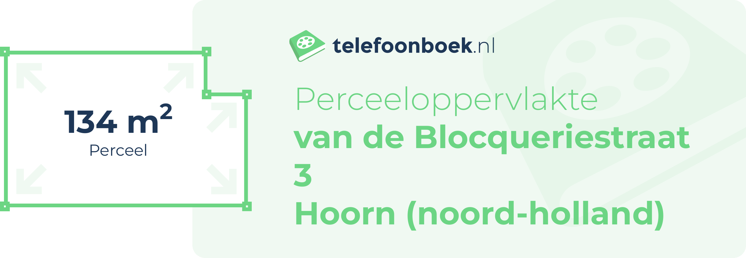 Perceeloppervlakte Van De Blocqueriestraat 3 Hoorn (Noord-Holland)