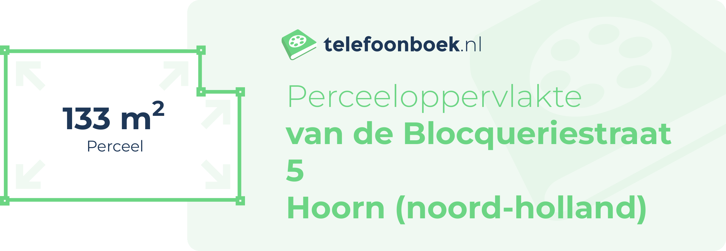 Perceeloppervlakte Van De Blocqueriestraat 5 Hoorn (Noord-Holland)