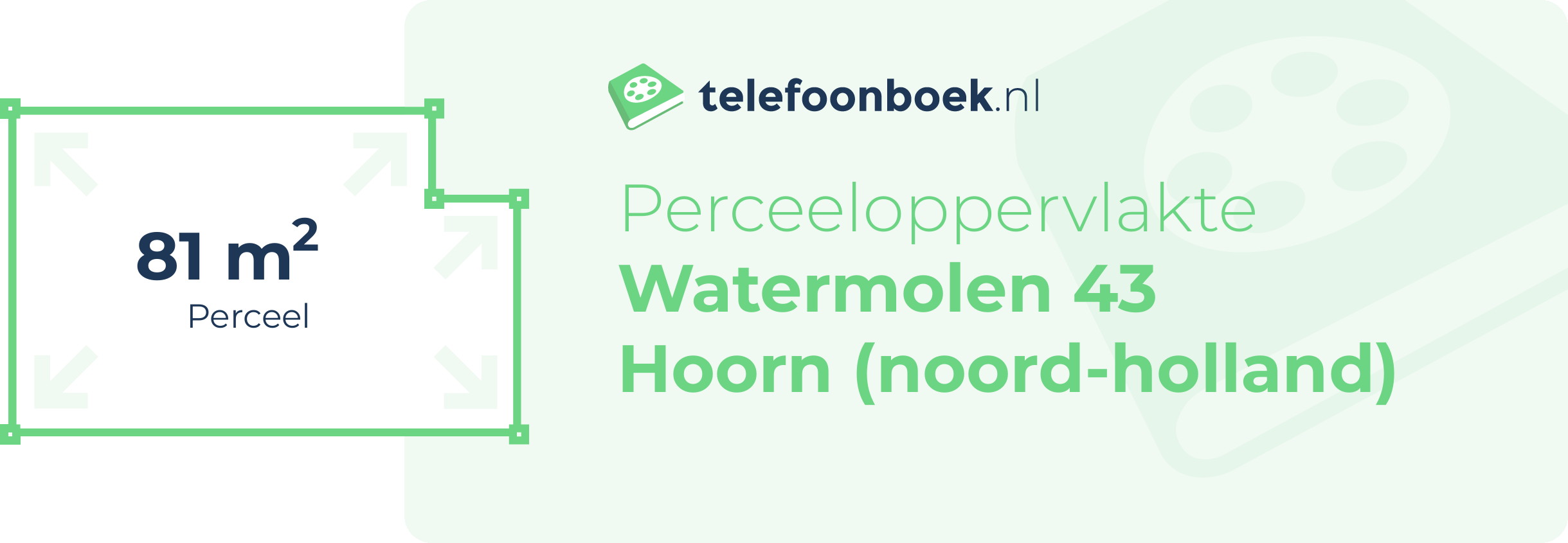 Perceeloppervlakte Watermolen 43 Hoorn (Noord-Holland)