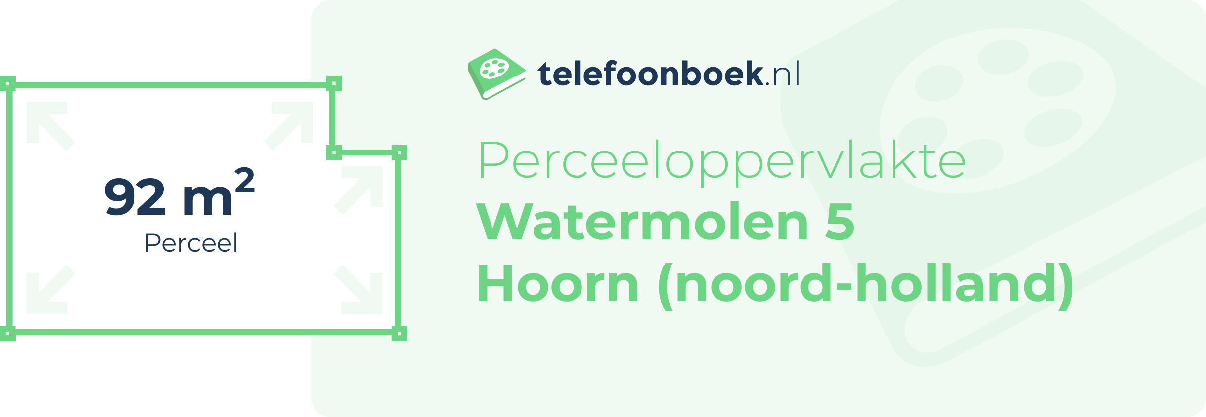 Perceeloppervlakte Watermolen 5 Hoorn (Noord-Holland)