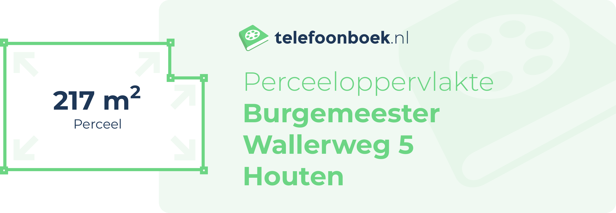 Perceeloppervlakte Burgemeester Wallerweg 5 Houten