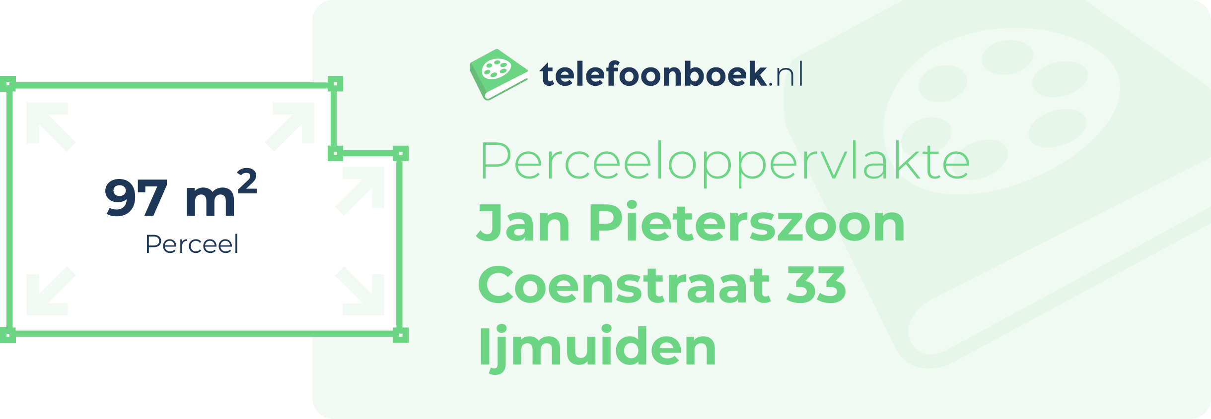Perceeloppervlakte Jan Pieterszoon Coenstraat 33 Ijmuiden