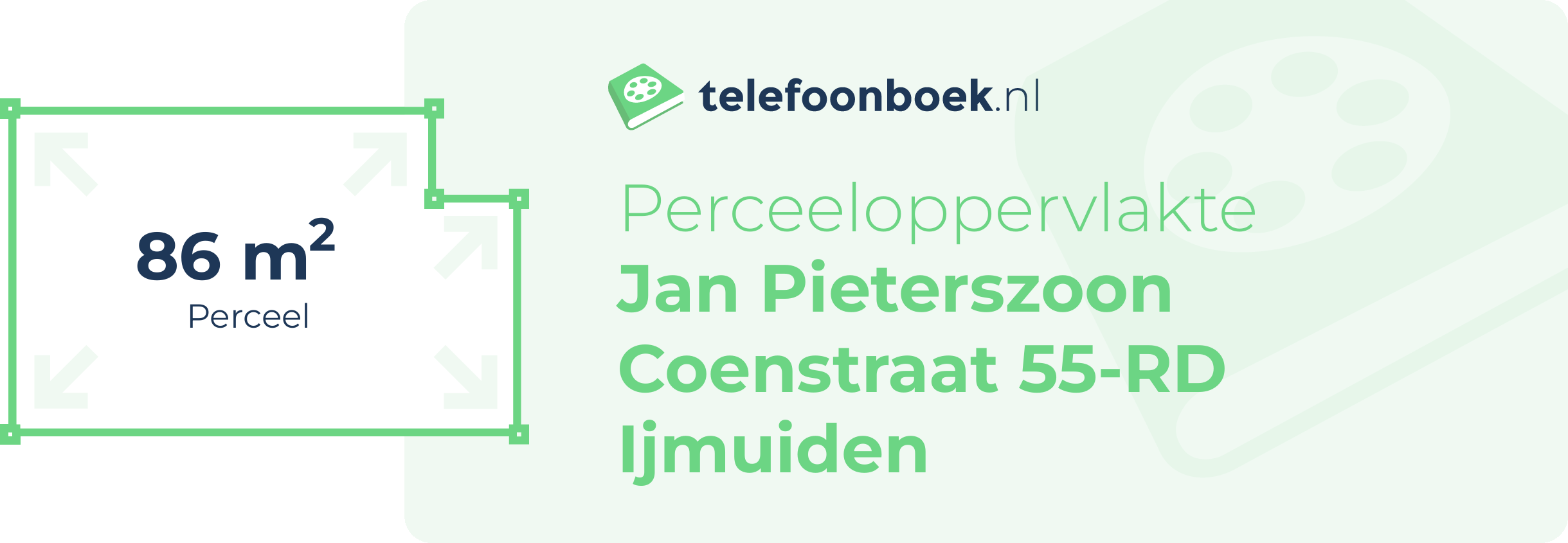 Perceeloppervlakte Jan Pieterszoon Coenstraat 55-RD Ijmuiden