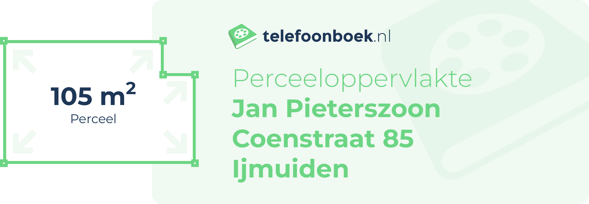 Perceeloppervlakte Jan Pieterszoon Coenstraat 85 Ijmuiden