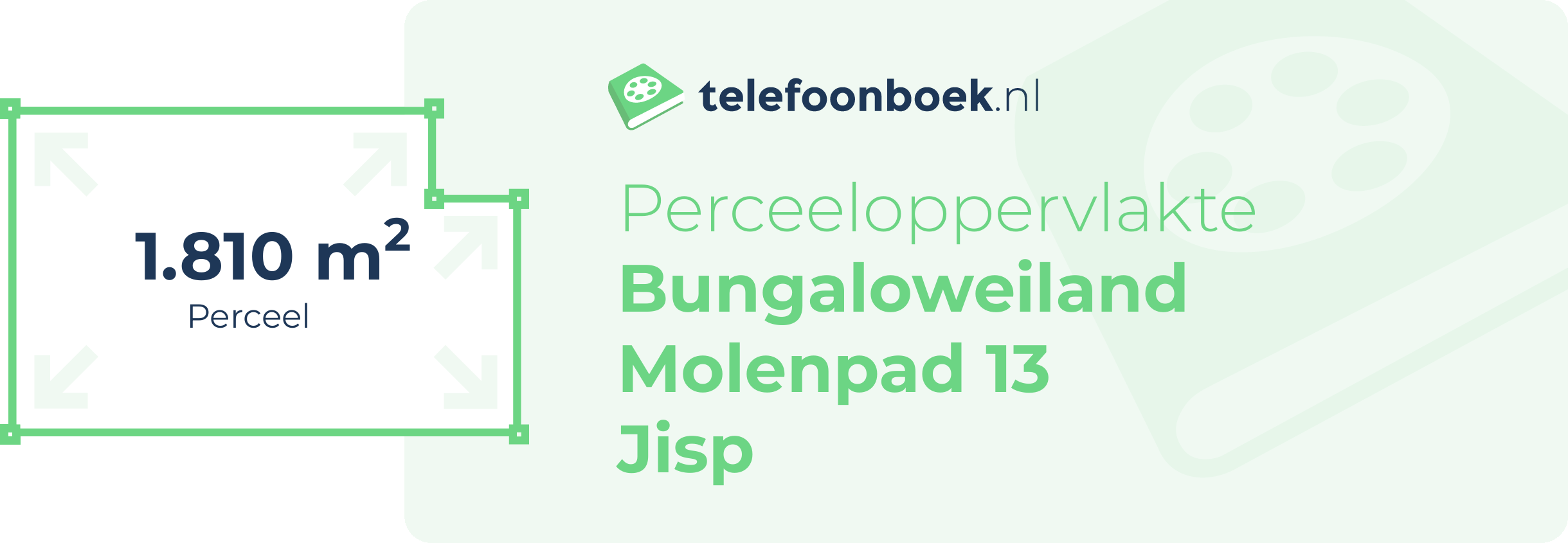 Perceeloppervlakte Bungaloweiland Molenpad 13 Jisp