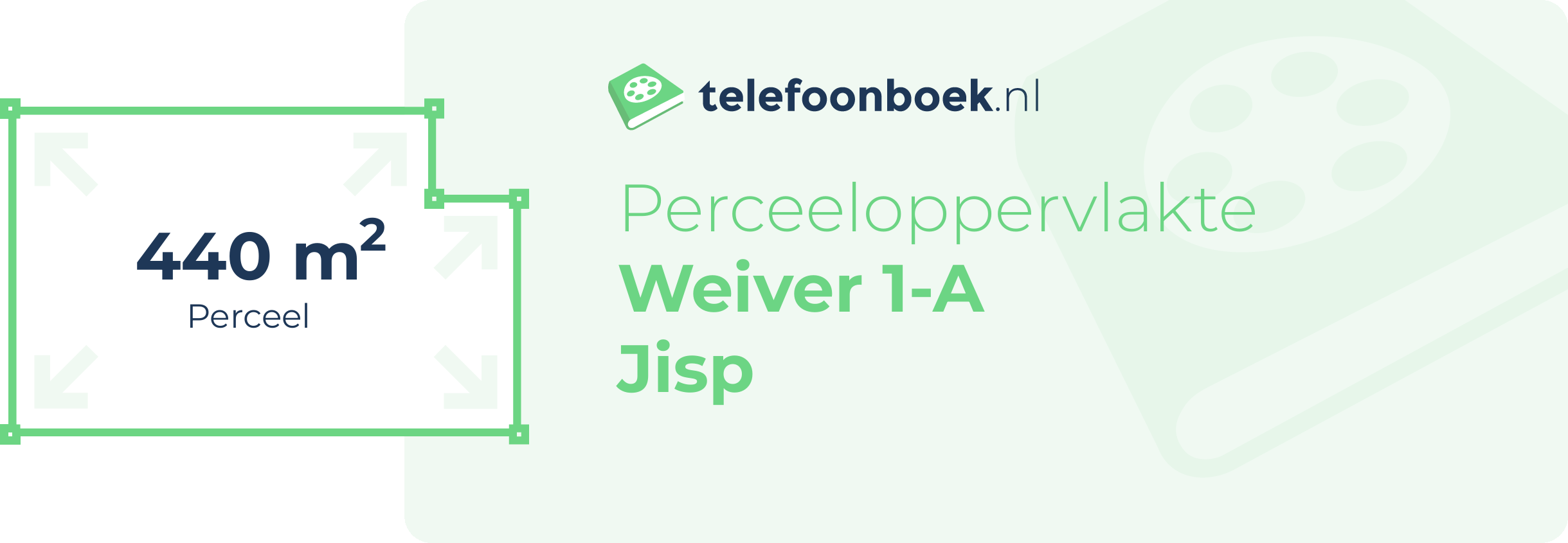 Perceeloppervlakte Weiver 1-A Jisp