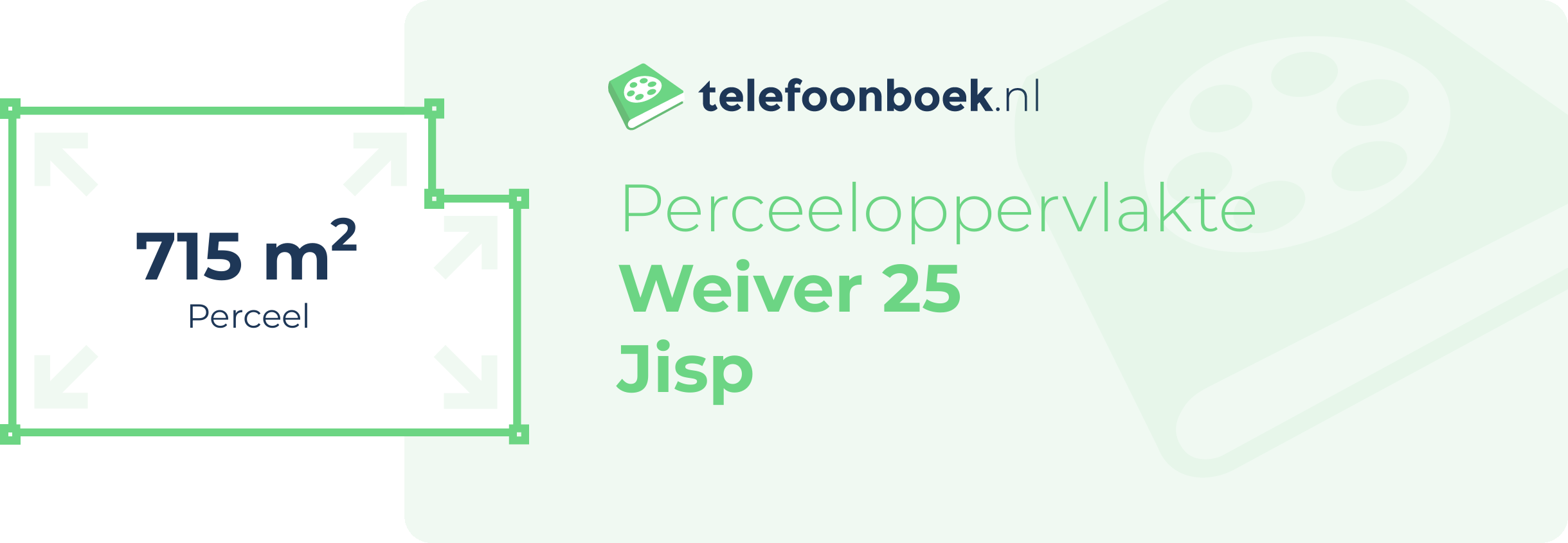 Perceeloppervlakte Weiver 25 Jisp