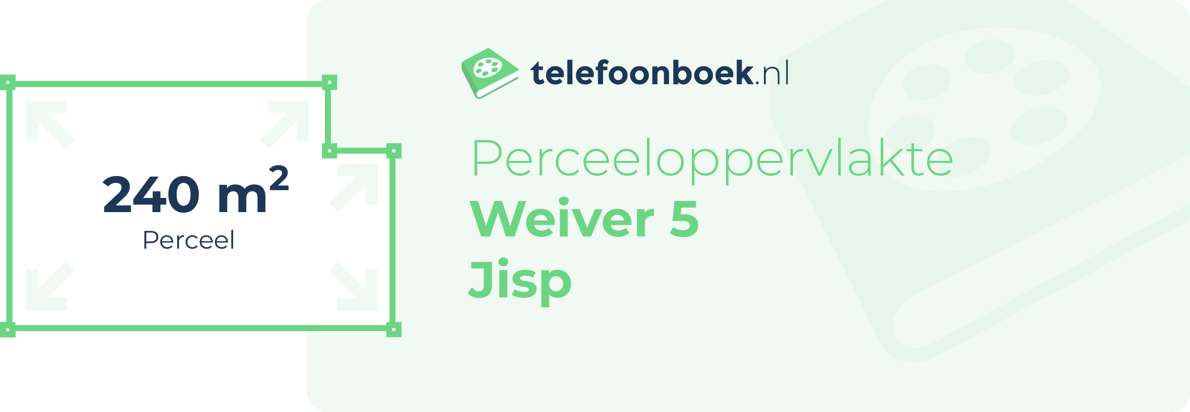 Perceeloppervlakte Weiver 5 Jisp