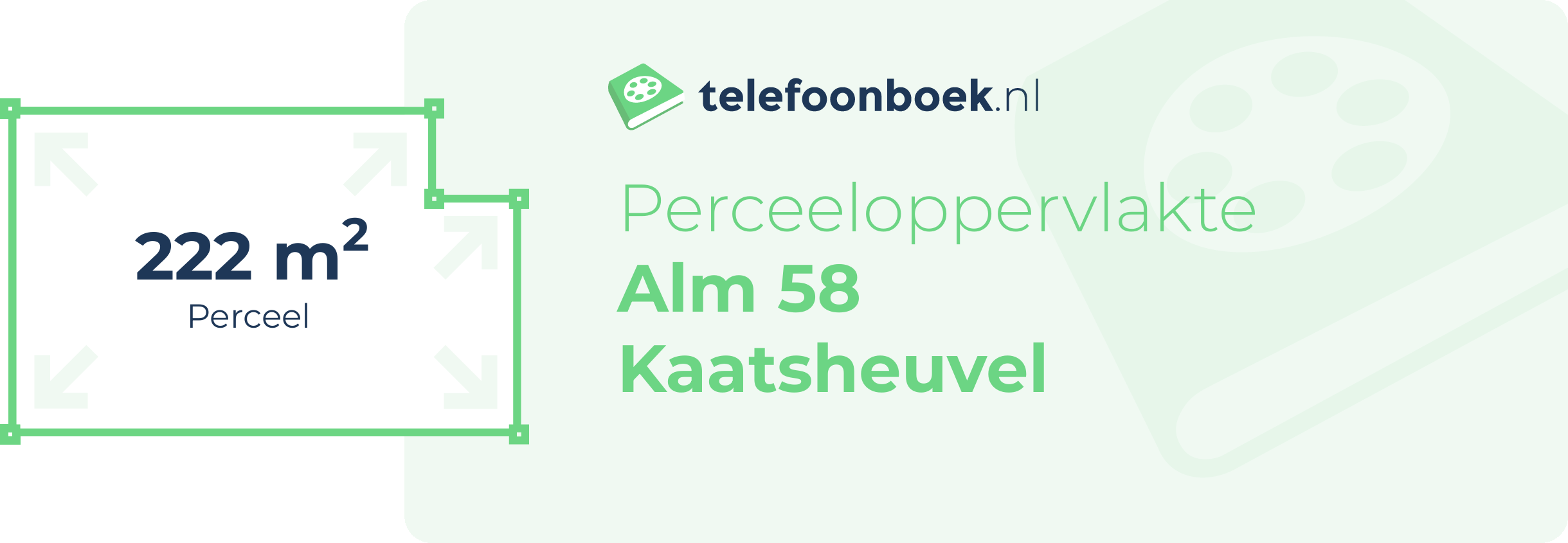 Perceeloppervlakte Alm 58 Kaatsheuvel