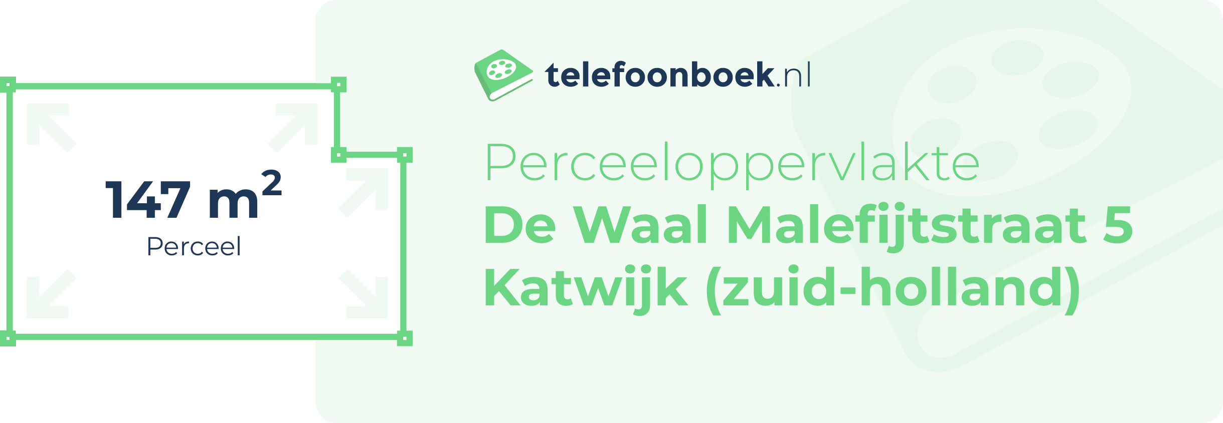 Perceeloppervlakte De Waal Malefijtstraat 5 Katwijk (Zuid-Holland)