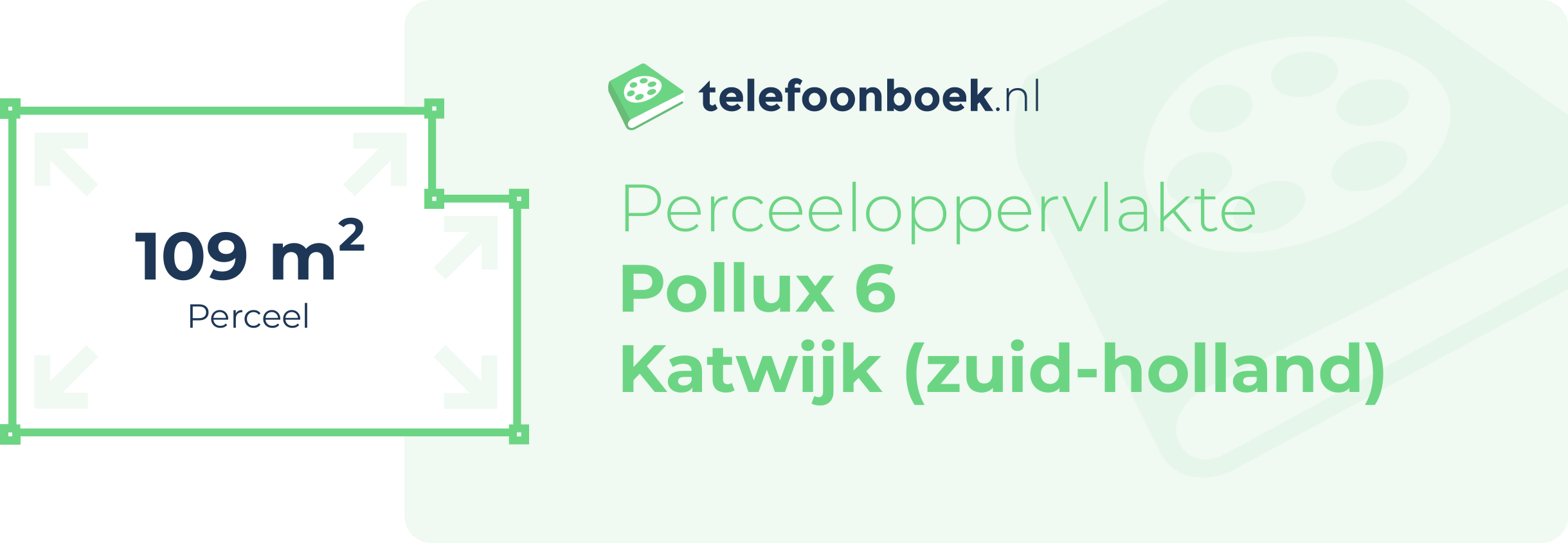 Perceeloppervlakte Pollux 6 Katwijk (Zuid-Holland)