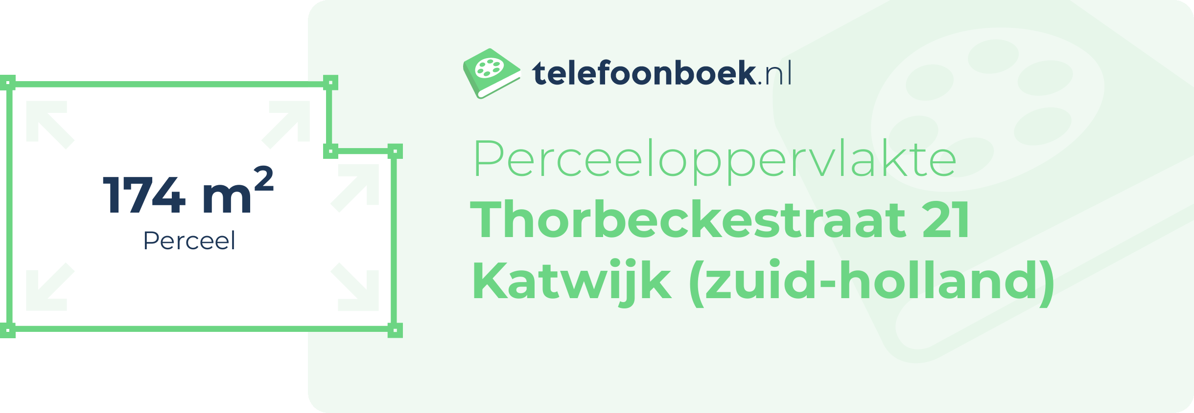 Perceeloppervlakte Thorbeckestraat 21 Katwijk (Zuid-Holland)