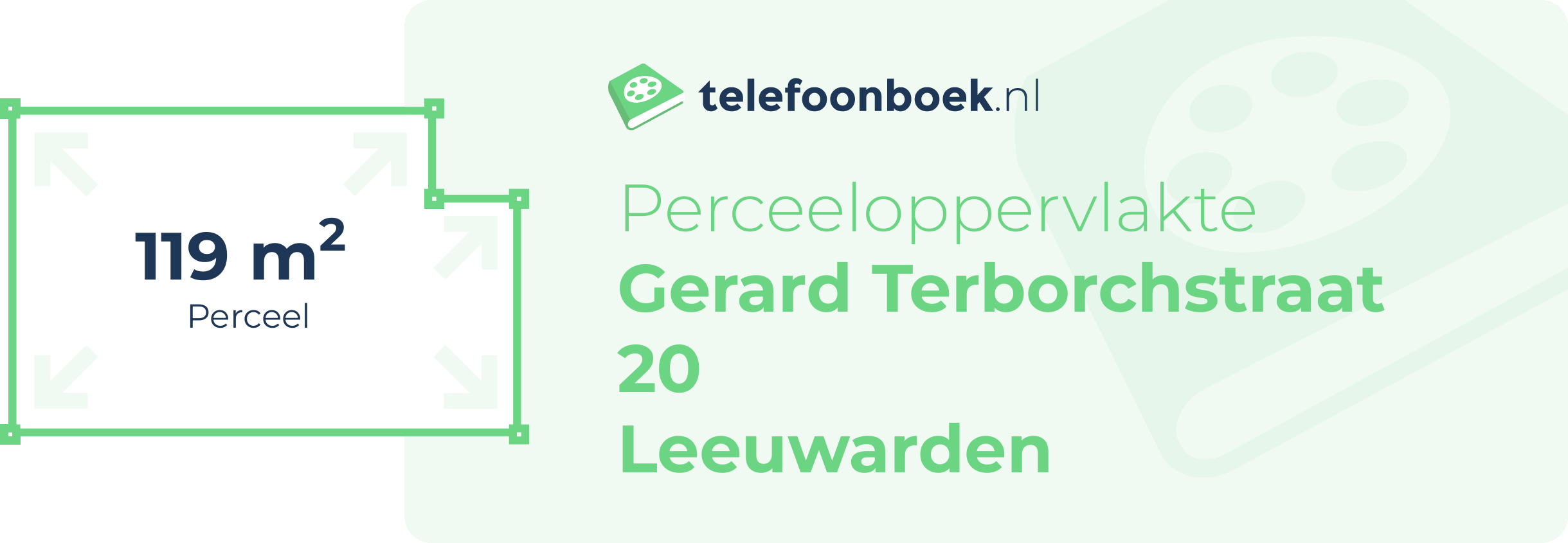 Perceeloppervlakte Gerard Terborchstraat 20 Leeuwarden